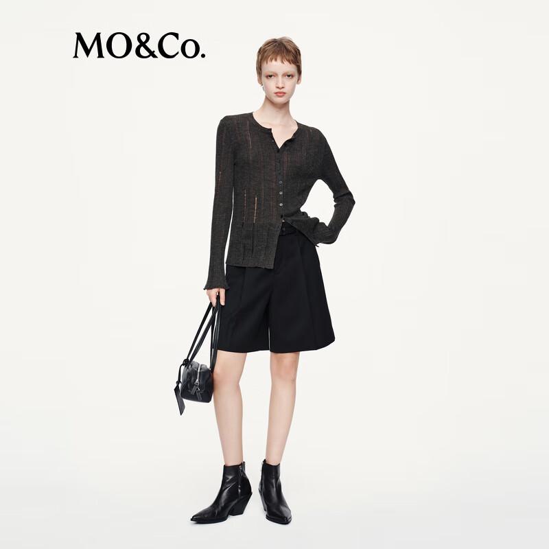

MO&Co. Женский свитер из смесовой шерсти альпаки с круглым вырезом S /160