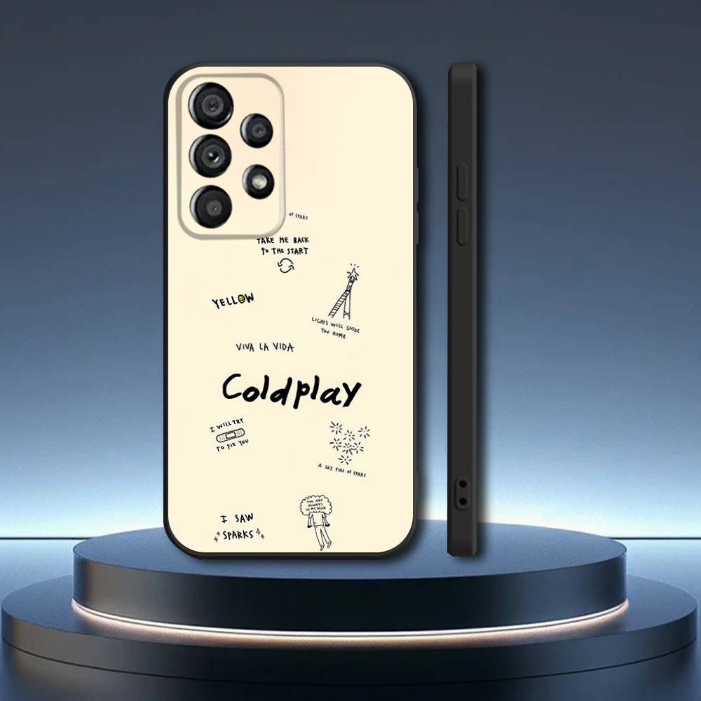 

C-Coldplay Band Phone Case For Samsung Galaxy A 91,80,73,72,71,53,52,51,22,5G Shockproof Soft Black Cover SamsungJ72016
