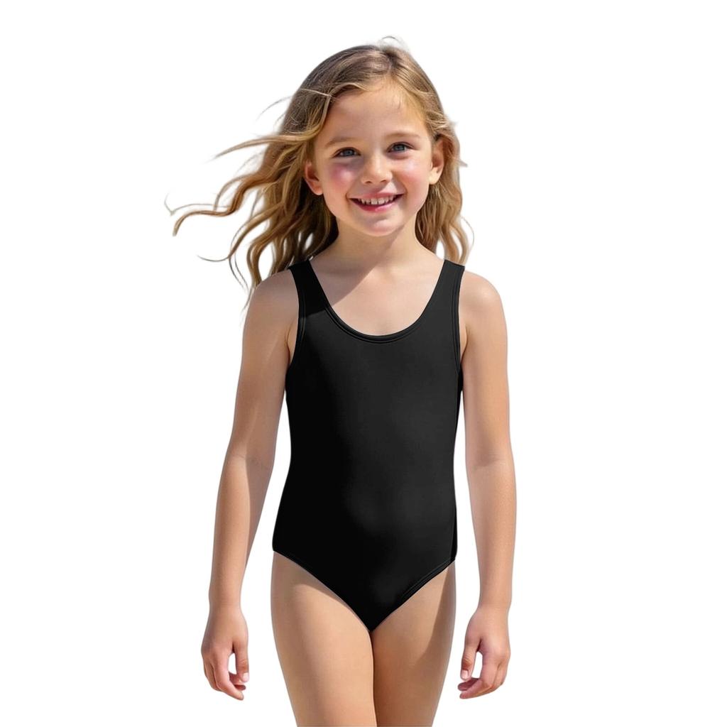 Girls One Piece Swimsuit Summer Kids Swimwear Sleeveless Casual Beachwear Lightweight Comfortable Fit for Swimming and Outdoor Activities
