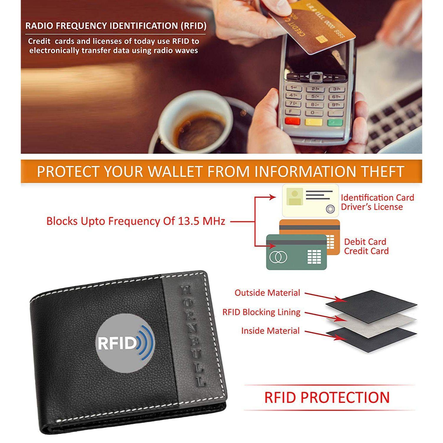 Мужской бумажник Stella Aqua с RFID-блокировкой из кожи синий — фото 6