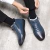 Fashion Men Boots High Quality Split Leather Ankle Snow Boots Shoes Warm Fur Plush Winter Shoes Botas Hombre
