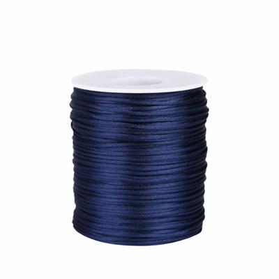 100m Geflochtene Satin 1,5mm Satin Rattail Kordel Seidiges Besatz Einfarbige Geflochtene Kordel Langlebig Vielseitig Seil für Chinesische Knoten