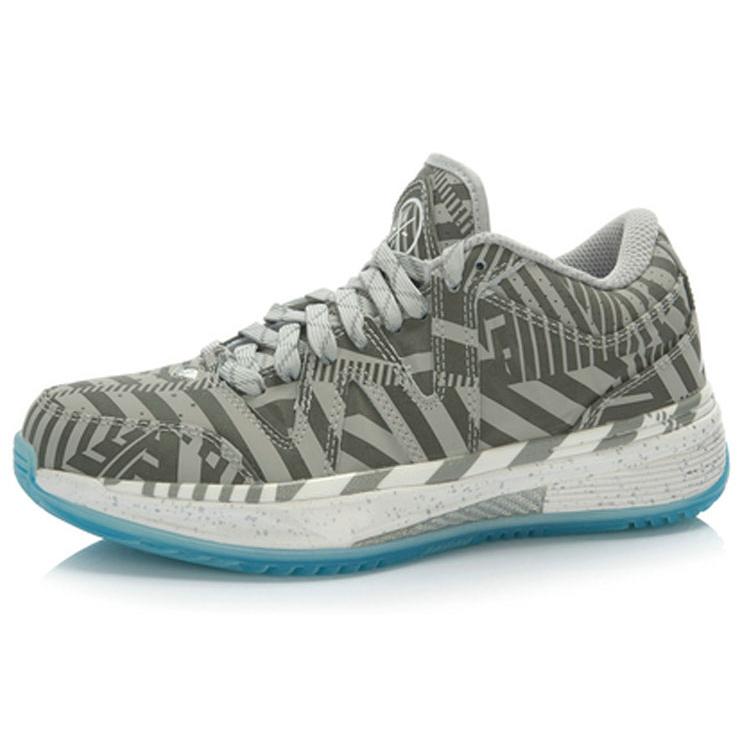 Li Ning WOW 2 Way Of Wade 2 Slip Resistant Cushioning Abrasion Resistant Low top Basketball Shoes Men's Gray Blue ABAJ007-5