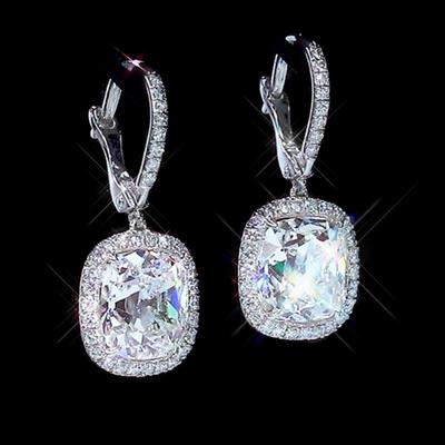Nuovi Orecchini Pendenti Moda Lusso da Donna con Zirconia Cubica di Cristallo AAA Eleganti Orecchini da Sposa Gioielli di Alta Qualità