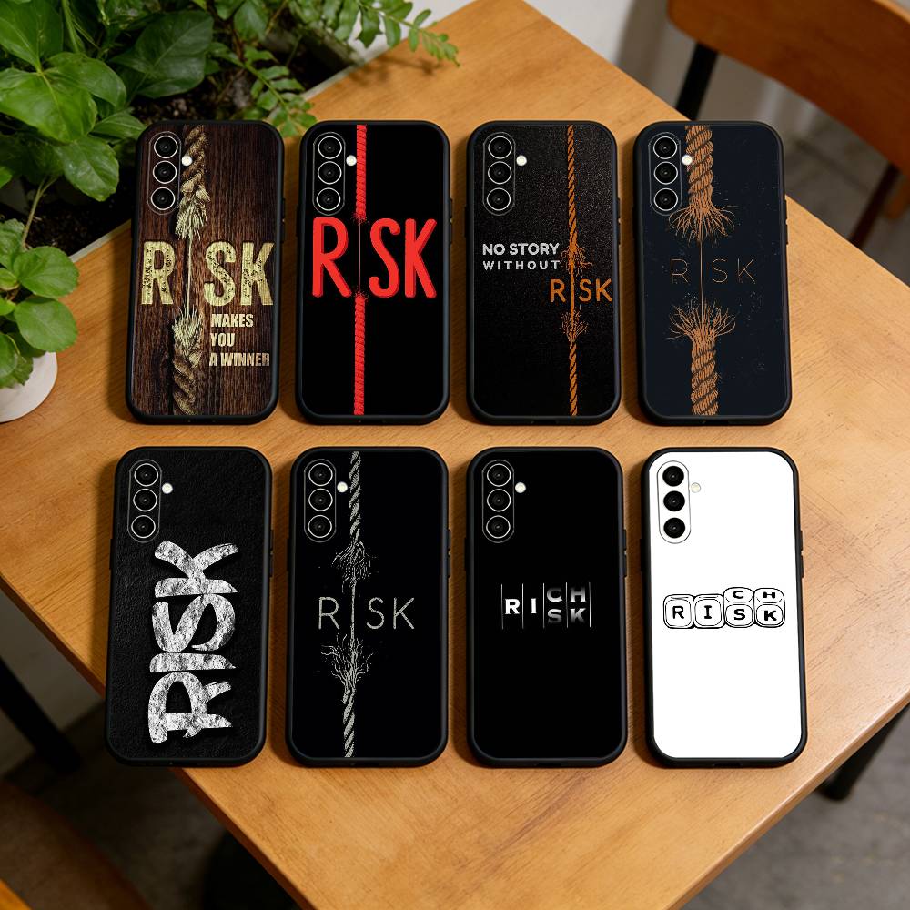 Day Trader Trading RISK RICH Phone Case For Samsung Galaxy A73,A72,A71,A70,A53,A52,A51,Others Soft Black Cover