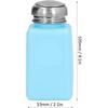 200ml Press Type Solvent Dispenser, ESD Anti Static Bottle with Stainless Steel Lid Pumping Empty for Alcohol Makeup Remover (Blue)