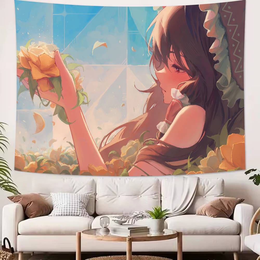 Large Populae Fashion Cool Touhou Project Tapestry Home Decor Wall Hanging Living Room Bedroom Aesthetic Decor Multiple Size