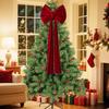 Bow Tree Topper Large Reusable Ornament Giant Christmas Tree Bow For Indoor Home Door Front Staircase Fence Backdrop Holiday