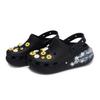 Crocs Classic clog REGO hot dog foggy daisy hole shoes unisex style black, white and yellow