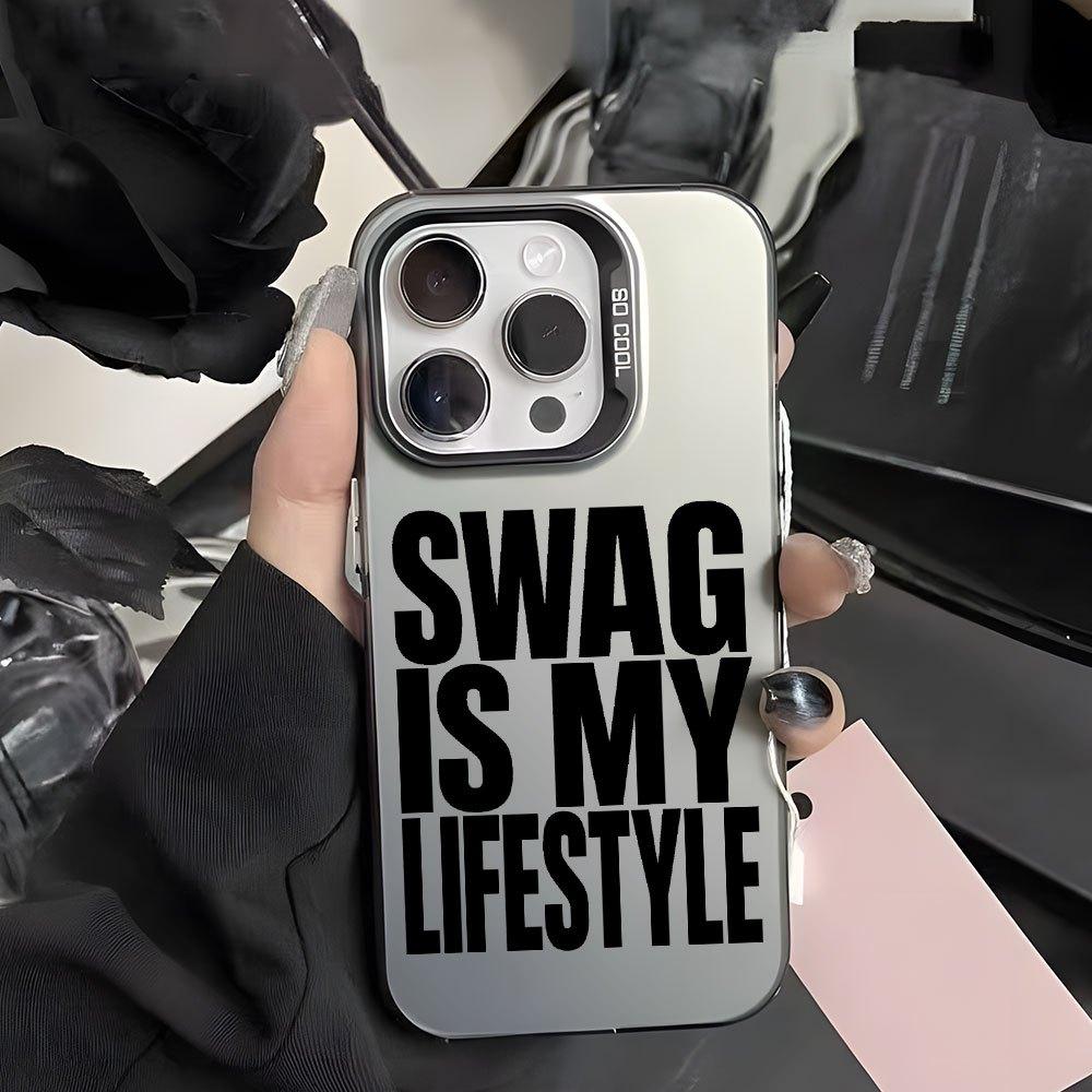Letter Printed Pattern Phone Case Suitable for iPhone 17 16 15 14 13 12 11 Pro/Max/Plus Anti Drop and Shockproof Back Cover
