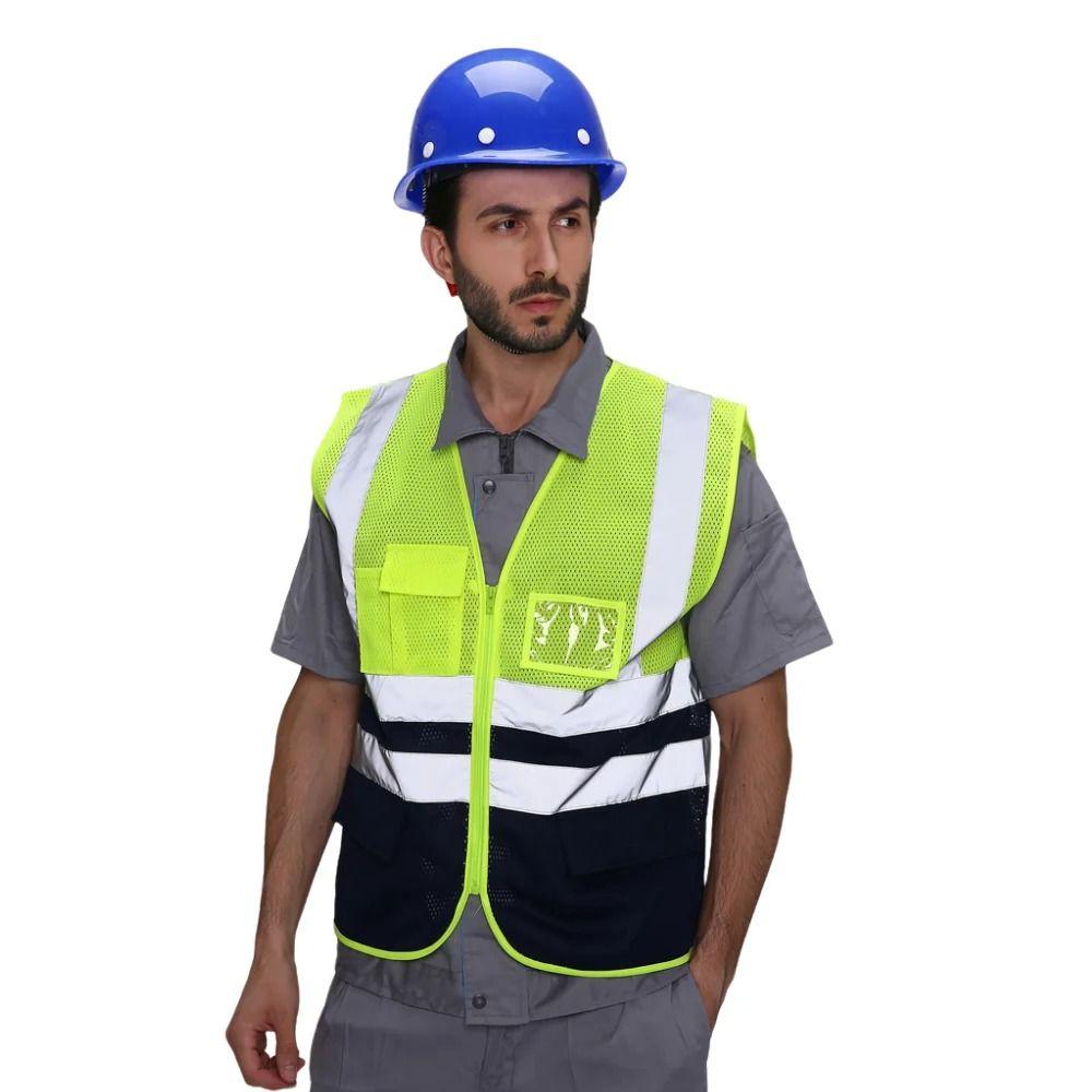 Breathable Security Vests High Visibility Workwear Uniforms Work Vest Running Cycling Sports
