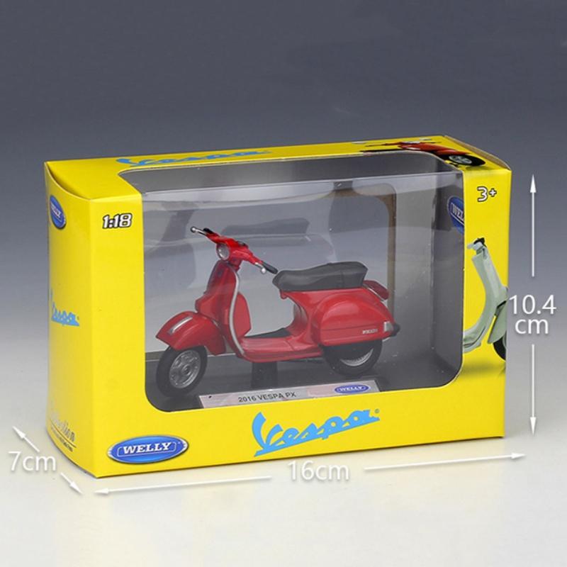 Welly 1/18 2016 Vespa PX Lega Scala Modello di Motocicletta Diecast Veicoli Giocattolo Metallo Auto Collezione Veicoli Giocattolo per Bambini Regalo