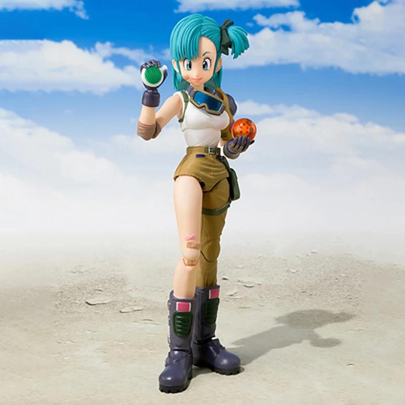 13.5cm SHF Anime Dragon Ball Figures Bulma Action Figure Movable PVC Collection Doll Bulma Figurine Model Toys for Child's Gifts