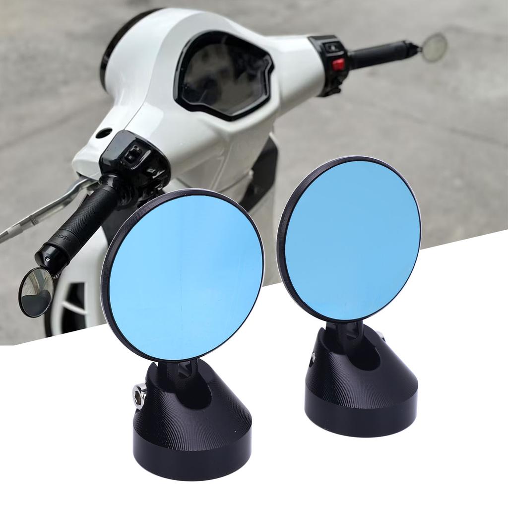 2 Pcs Handlebar Rearview Side Mirror Clear Round CNC Replacement for Sprint 50 150 Prima 50 150 GTS150 250 300 2013 To 2024