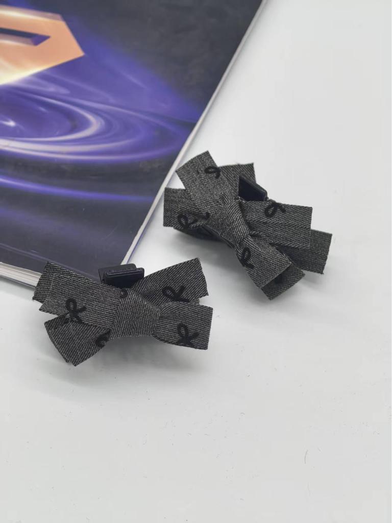 Red Plaid Bow Hair Clip - Women's Daily Hair Accessory