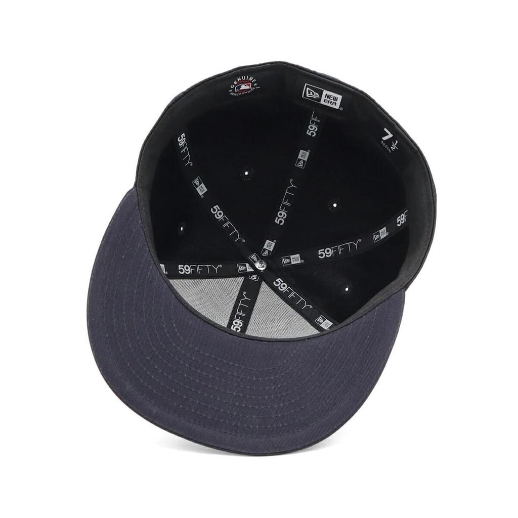 New Era 59FIFTY Cap MLB New York Yankees NY Navy Blue with MLB Rhinestone ONSPOTZ and Flat Deep Gill UV Trendy Functional Hat (14693451 NER36C9259)