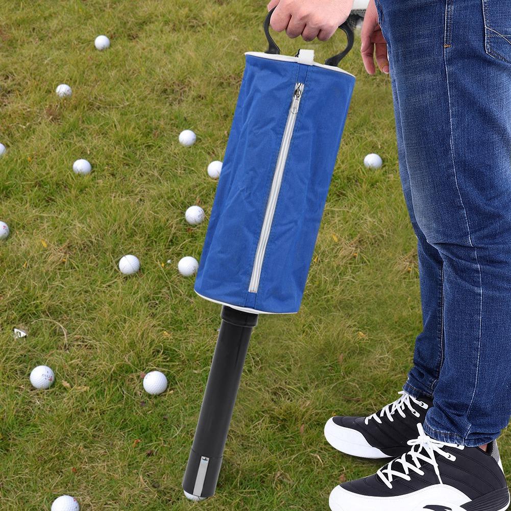 Portable Golf Ball Picker Pick Up Bag Pocket Scooping Device Storage Bag(blue)
