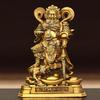 All Copper Gongming Statue Standing Yuan Shuai Black Tiger Xuantan Zhao Tianjun Home Living Room Decoration Martial Go