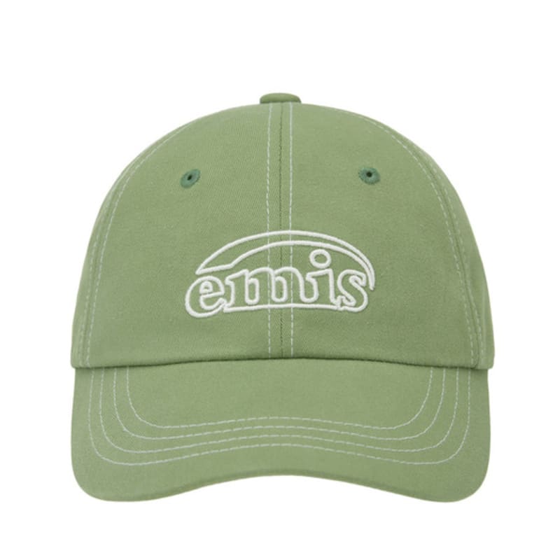 

EMIS WHITE STITCH BALL CAP-OLIVE OLIVE