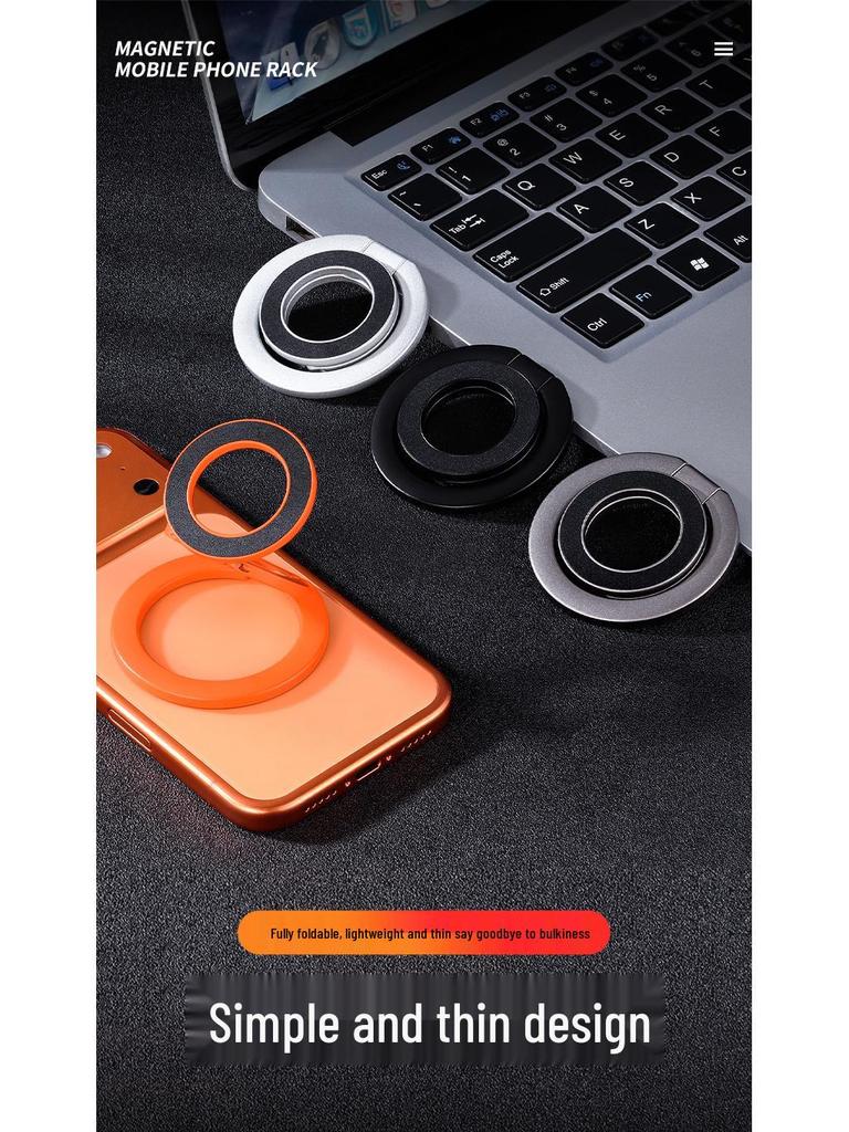 Foldable Magnetic Phone Stand: Double-Sided, Super Strong Magnet for Desktop