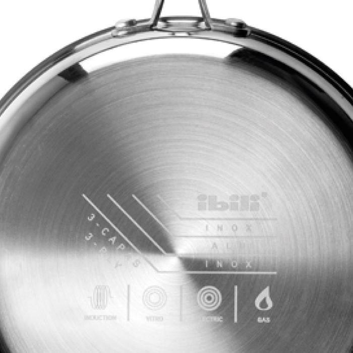 Poêle - Ibili - 652918 - 18 cm - Acier inoxydable - Compatible induction - Écoresponsable