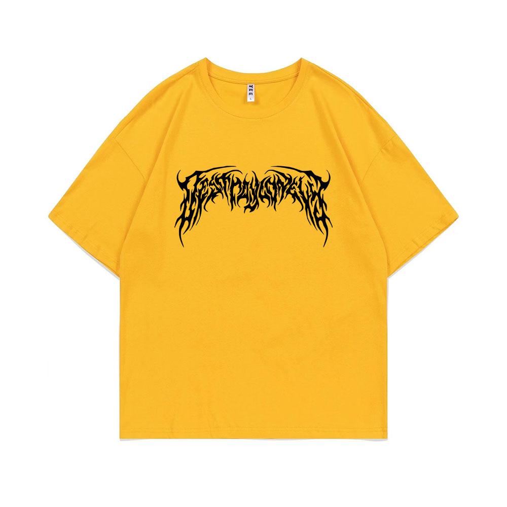 Rapper Destroy Lonely Logo Print T Shirt Man Oversized Cotton T-shirt Men Hip Hop Rock Punk Tshirt Short Sleeve Male Streetwear