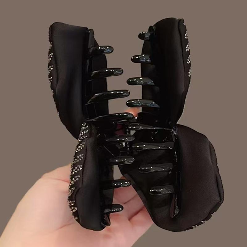 Wheat Spike Butterfly Knot Triangle Clip Women'S Graceful Audrey Hepburn Style Large Shark Clip Hairpin