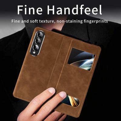 Slim Business Leather Mobile Phone Bag Case For Samsung Galaxy Z Fold4 Fold 4 5g Fold3 Fold 3 2 Fold2 Anti -Drop Fashion Cover