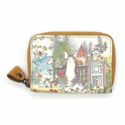 [WACHIFIELD] Dayan the Cat Genuine Leather Eastern European Collage Card Case