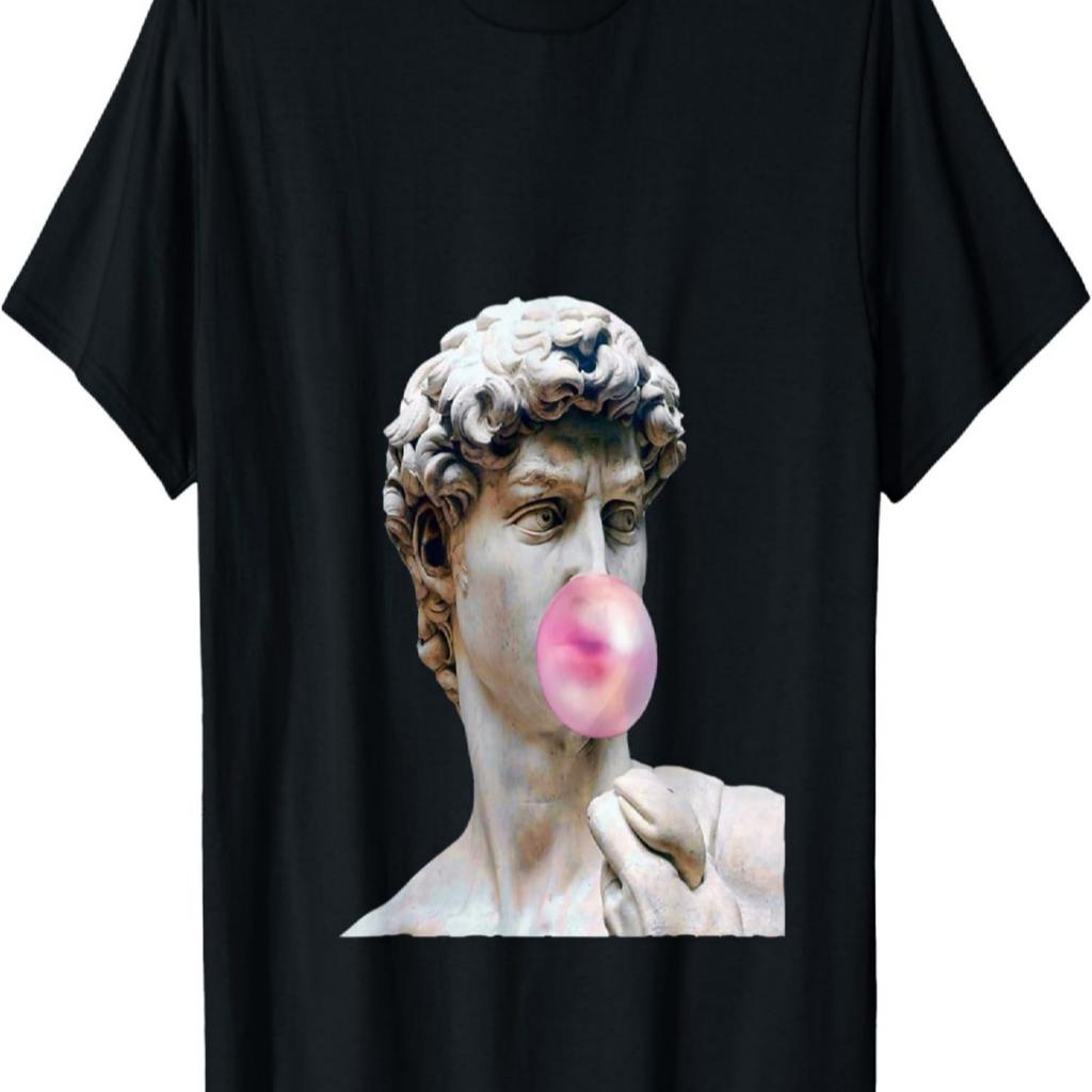 David Michelangelo mit Kaugummi Statue Kunst Mann Frau Kind T-Shirt