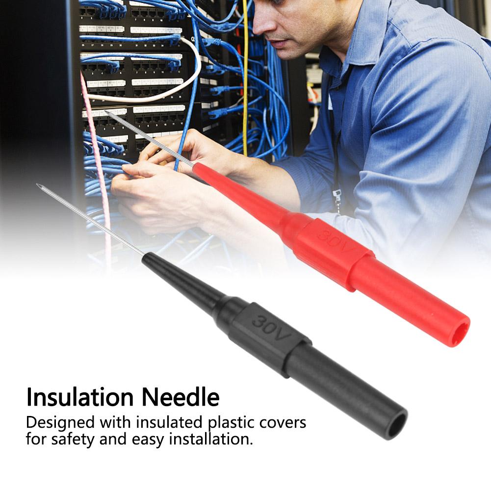 2pcs P5007 Insulation Piercing Needle Micro Pin NOn Destructive Multimeter Testing Probe