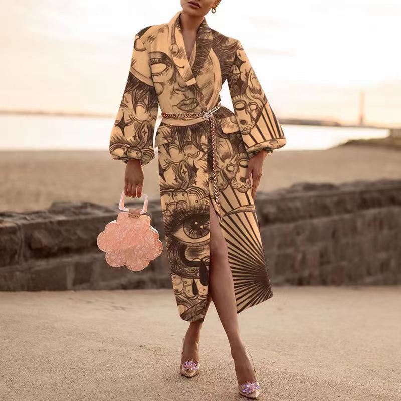 Chaqueta cálida de tweed informal de manga larga con solapa para mujer