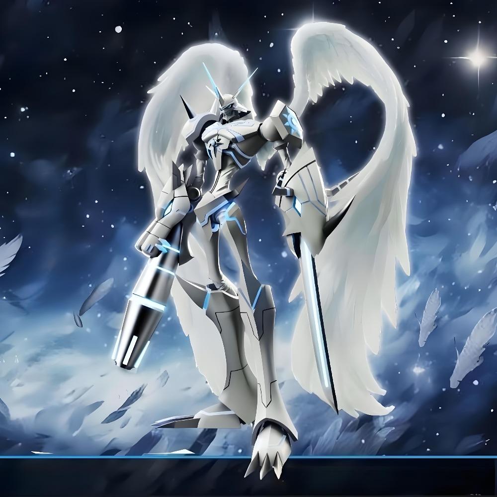 20cm/7.87in Anime Digimon Adventure Figure Omegamon Merciful Mode Action Figures Pvc Statue Collection Model Toys Gifts