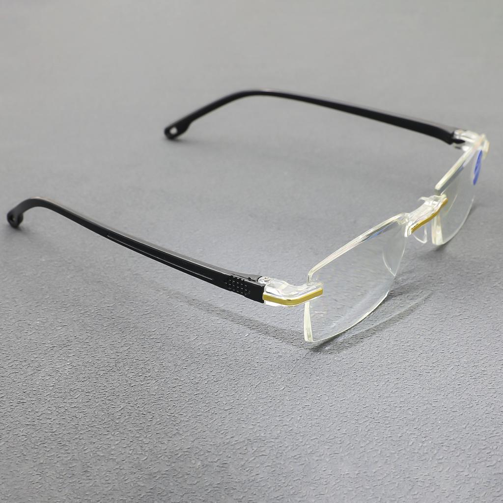 3 PCS Classic Reading Glasses For Men Women  Rimless Design Presbyopic Glasses Blue Light Blocking High Definition Lenses
