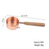 Rose Gold & Wood Handle Stainless Steel Measuring Spoons & Cups Set - 8 Pieces