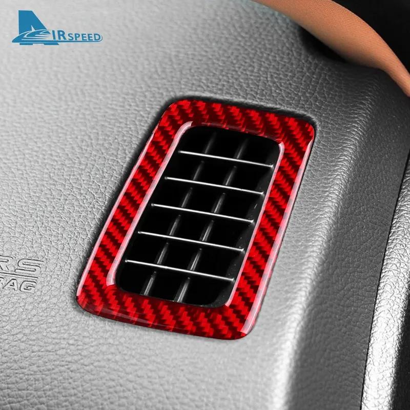 Real Soft Carbon Fiber Sticker For Honda Accord 2013 2014 2015 2016 2017 LHD Car Dashboard Side Air Outlet Frame Interior Trim