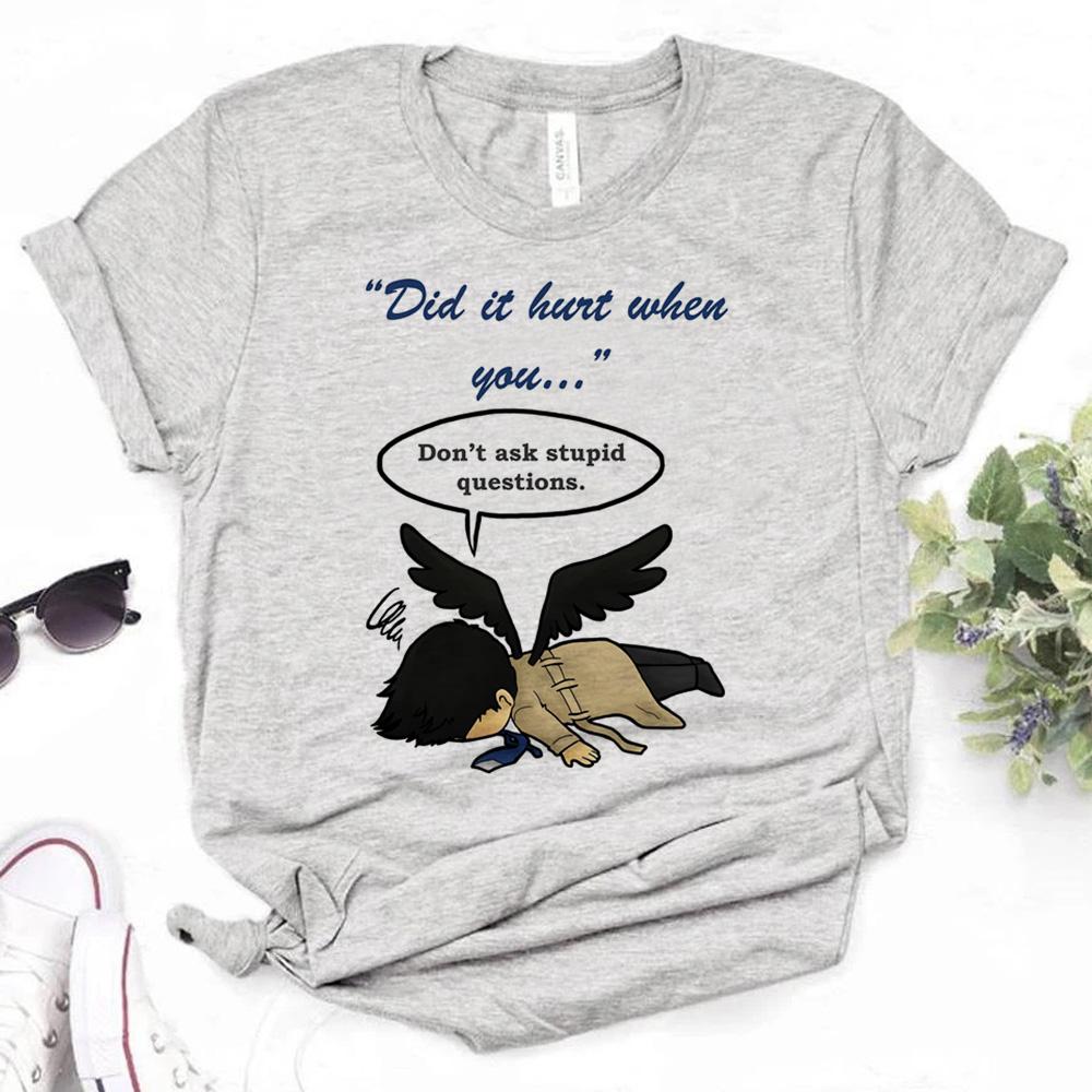 Supernatural tshirts women comic harajuku tshirt girl harajuku graphic clothes S