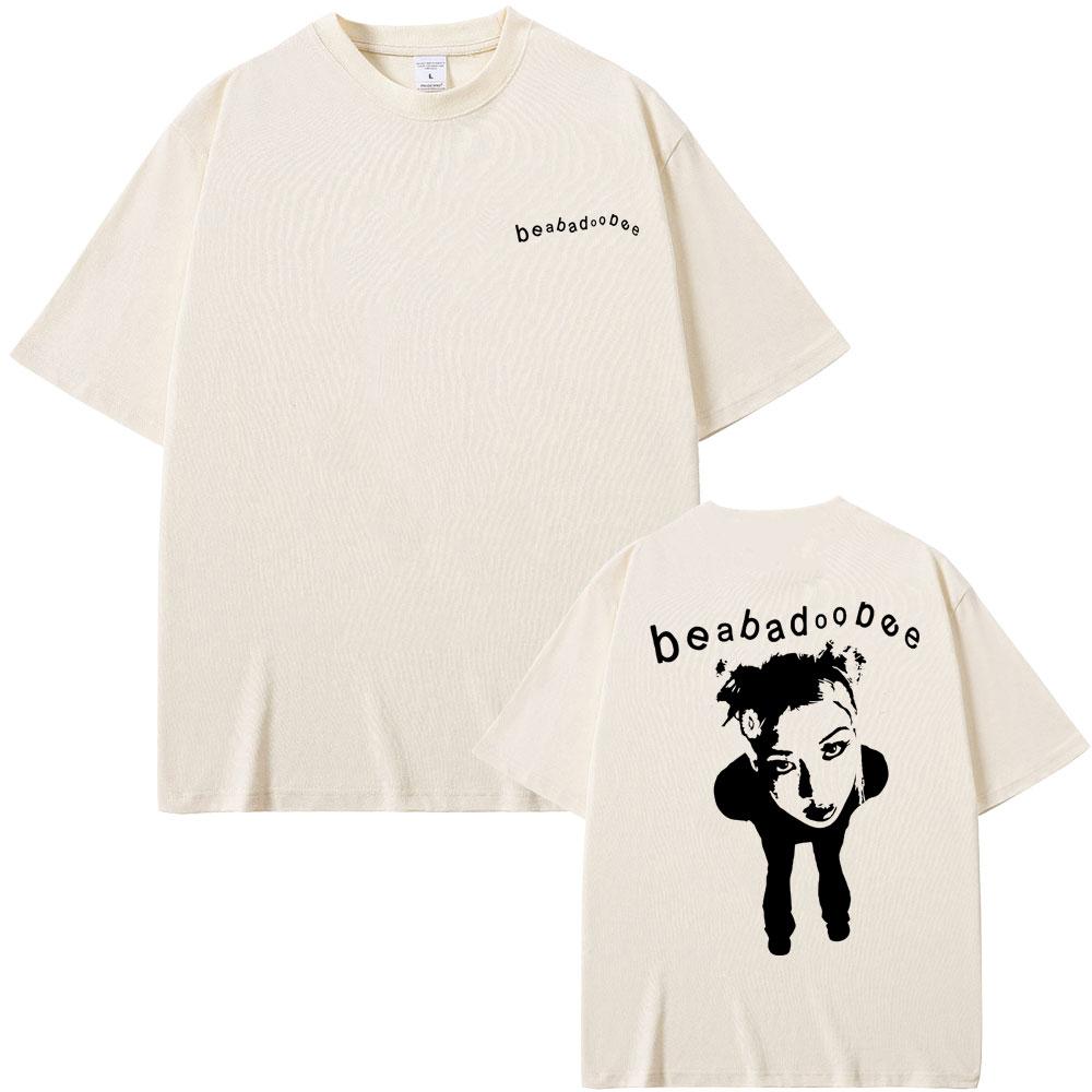 Singer Beabadoobee Double Sided Print Tshirt Men Women Fashion Casual Oversized T-shirts Streetwear Male Cotton T Shirt Fan Gift