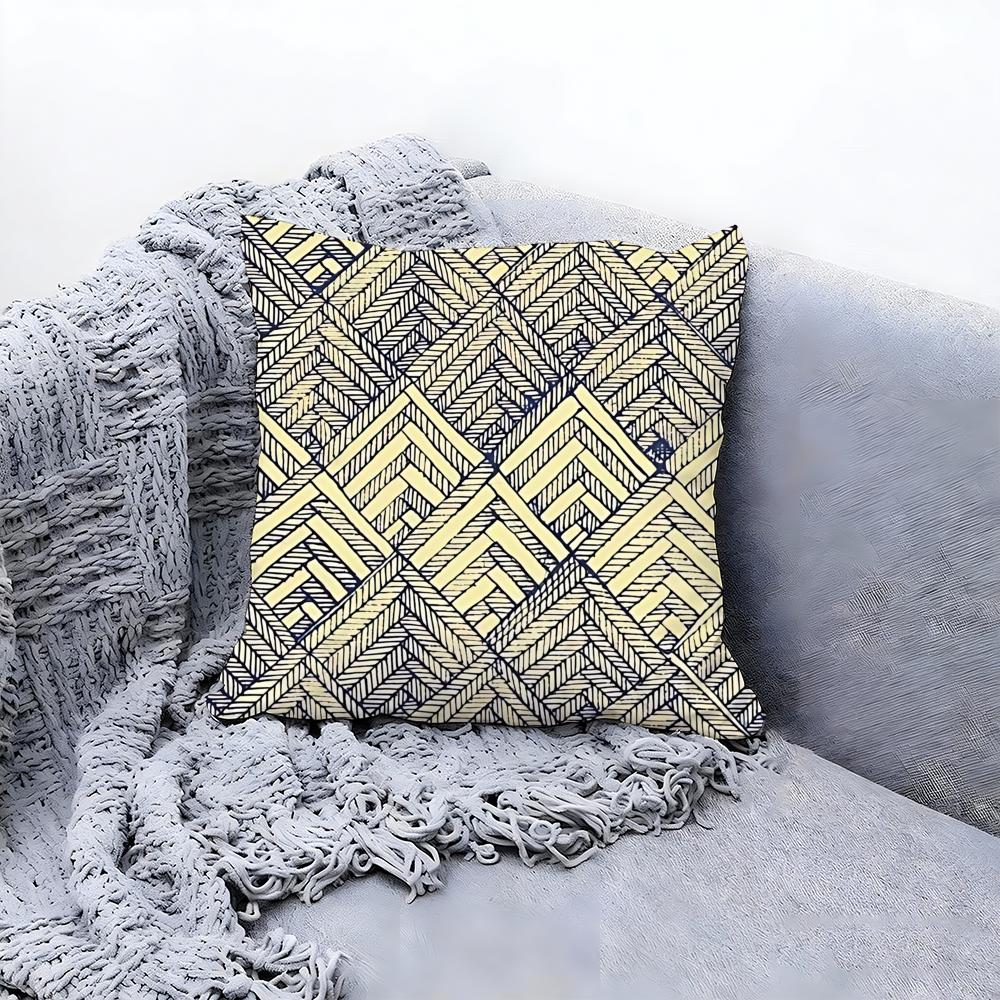 rustic weave texture Cushion Cover Premium Comfort Reversible Pillow Cove Two in One Design for Any Room Car Interior