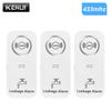 KERUI 433Mhz Leakage Alarm Water Detector Drip Alert with 90db Loud Home Security  Overflow Sensor for Kitchen Bathroom