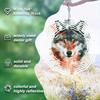 Wolf Watercolor Wind Chime with 360 Rotating Hook Outdoor Garden Patio Decor Weatherproof 2D Dynamic Art for Holiday Gifts