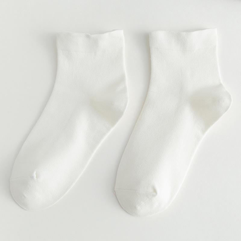 Women's White Mid-Calf Lace Socks - Trendy Japanese Lolita Style for Spring & Autumn