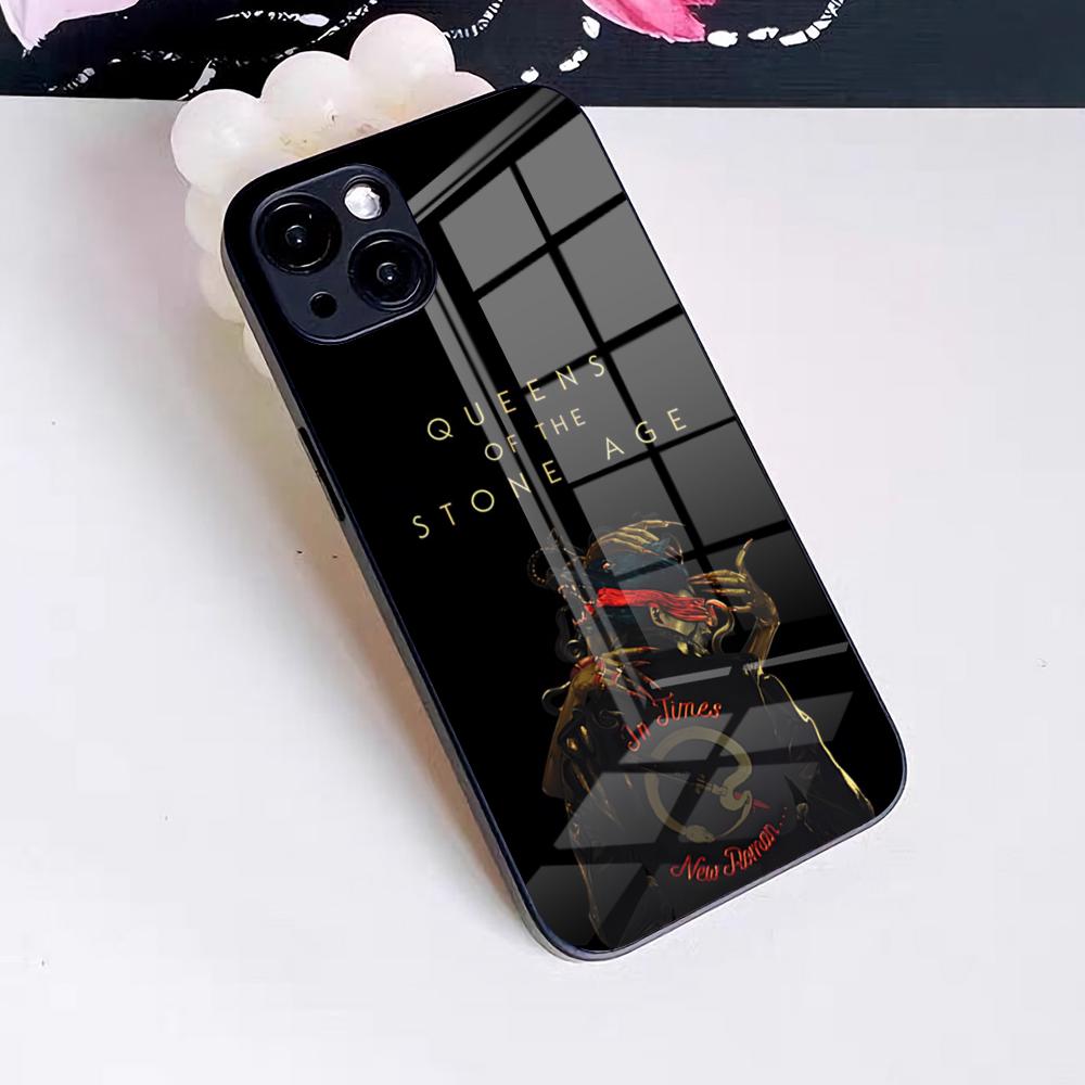 Queens Of The Stone Age Phone Case For IPhone 17 Pro Max 16 15 14 Pro Max 13 11 X Xs Xr 8 7Plus Glass Cover