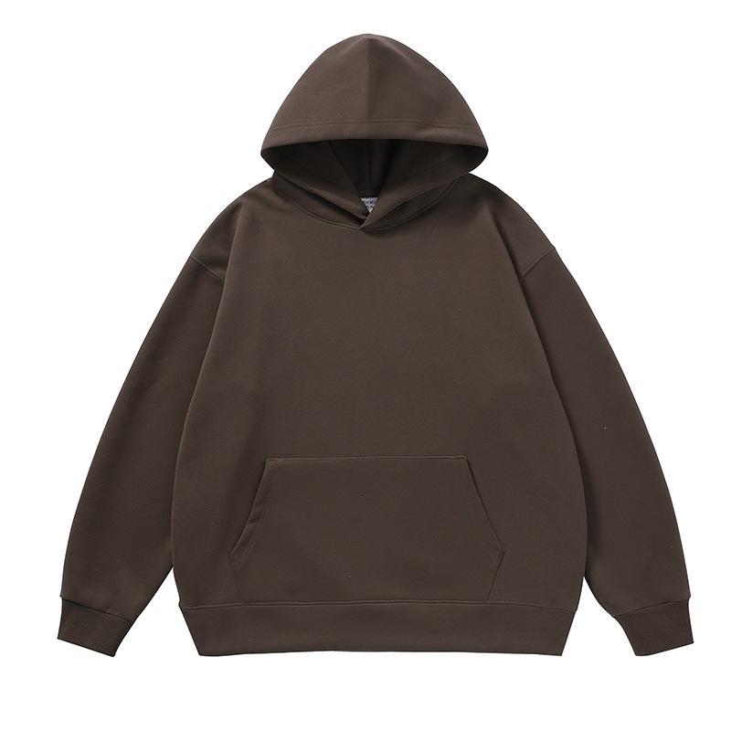 New Men's Clothing Autumn Casual Basic Hooded Solid Color Sweater Sweatpants American Trendy Brand Sports Suit Men