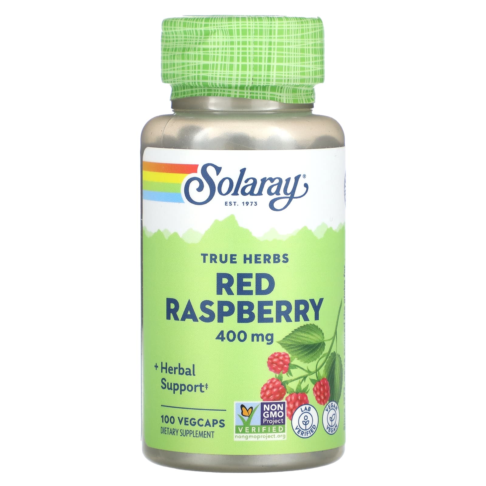 

True Herbs, Red Raspberry, 400Mg, 100 Veggie Caps