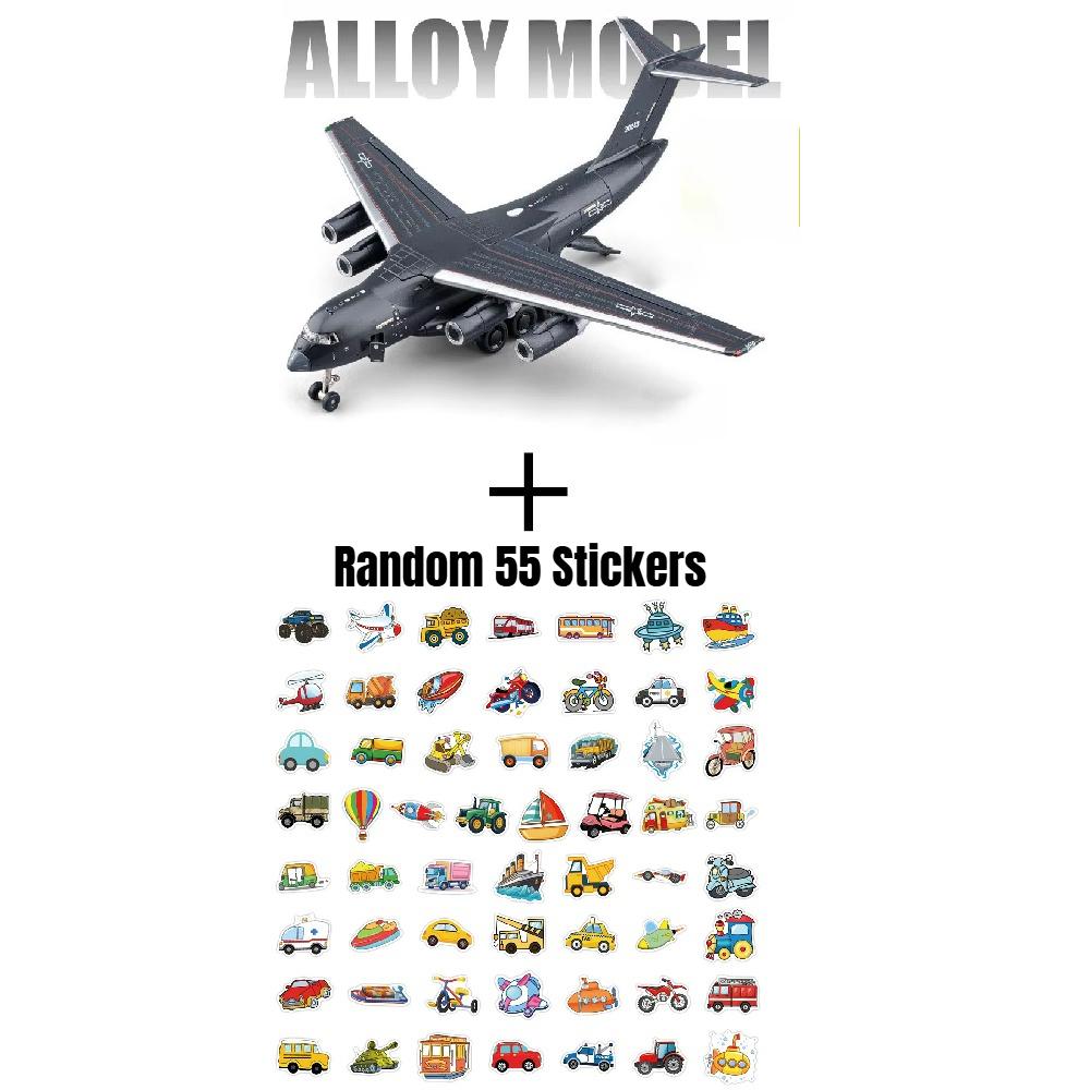 1:180 Y-20 Transport Plane Model Toy Car Music Light Pull Back Drop Resistant Combat Aircraft Military Models Ornaments Boy Gift