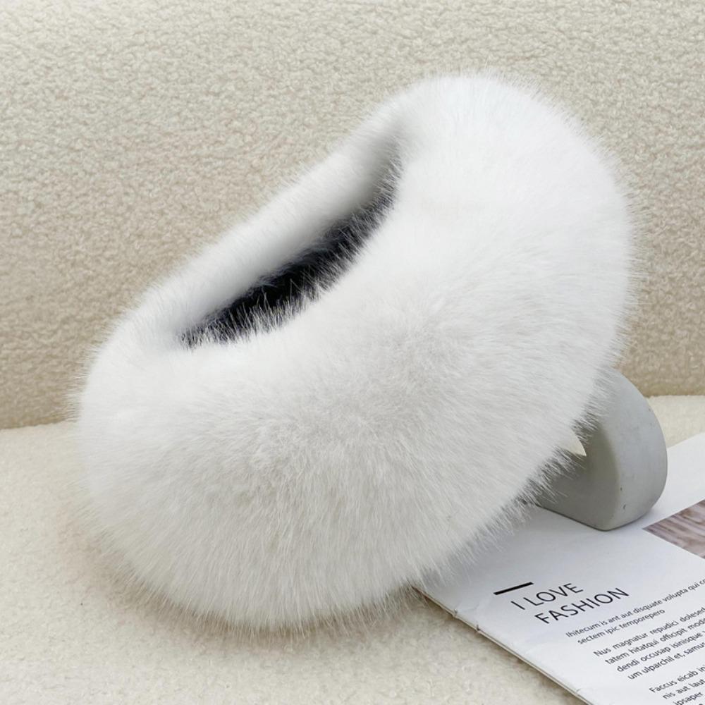 Thick Winter Hat Imitation Fox Fur Wide Headwrap Fashion Elastic Ski Hats  Winter