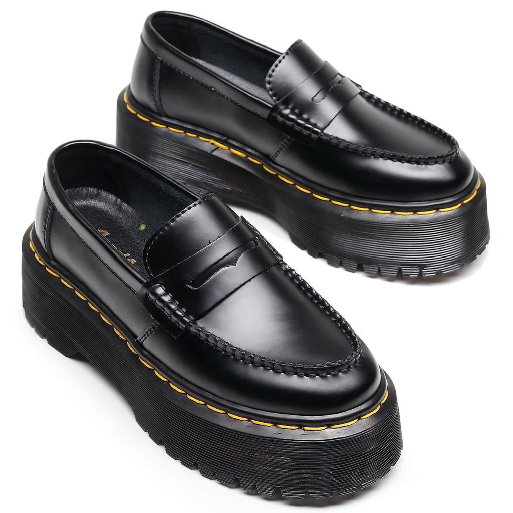 New love shoes fashion women's leather low-top small leather shoes muffin sole fashion student platform shoes