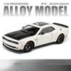 Simualtion 1:24 Dodge Challenger Hellcat Redeye Alloy Car Model Sound and Light Children Toy Birthday Gift Miniature Voiture