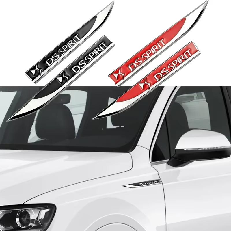 YKFEA1 3D Metal Car Side Fender Sticker For Citroen C1 C2C3 C4 DS3 DS4 Aircross Cactus Berlingo Picasso DS Logo Door Emblem Badge Decal